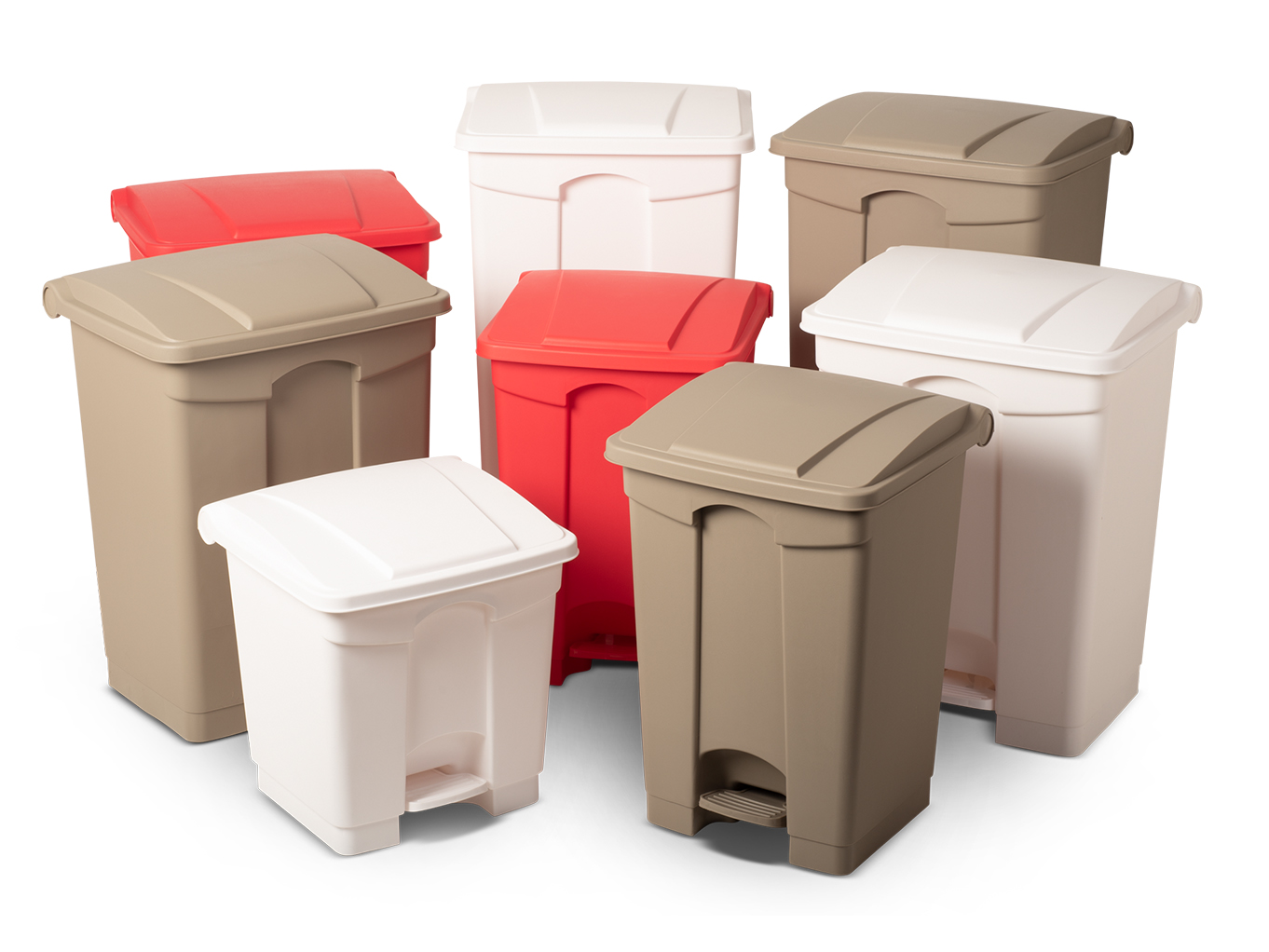 Fire Resistant Plastic Step-on Containers