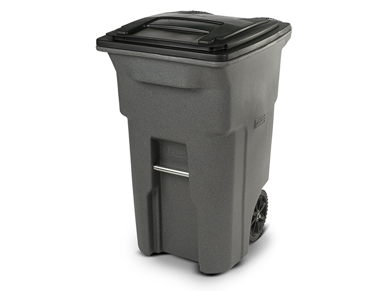 Toter 96 Gallon Plastic Garbage Can Blue with Wheels and Lid, Garage 