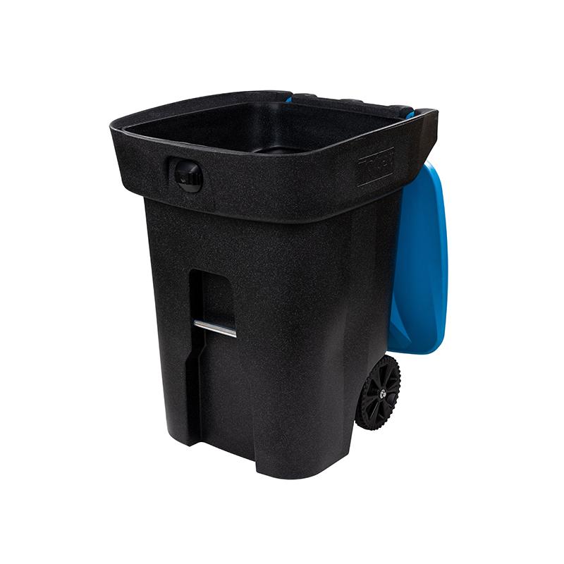 Toter 64 Gal. Blue Recycling Container with Wheels and Lid 